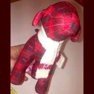 Pink Victoria’s Secret’s Red Tartan Stuffed Dog